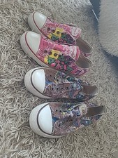 2 PAAR Ed Hardy Christian Audigier Sneakers Gr. 38 Tattoo pink + braun 