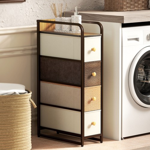 Homcom kommode schrank mit - schrank, 4