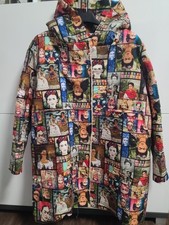 Frida Kahlo Jacke, Kurzmantel, Neu, Einheitsgrösse, Gr. L, Kapuze, Bunt