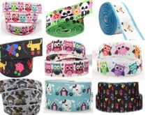 Webband Eule Ripsband Borte