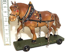 Lineol Pferd auf Rädern Ziehpferd ALT Germany