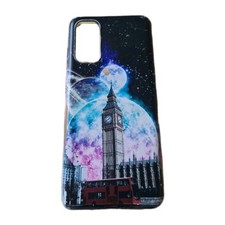 Handyhülle für Galaxy S20, TPU Case, London Big Ben Red Bus Mond