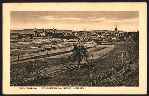 Ansichtskarte aschaffenburg - ansichtskarte,