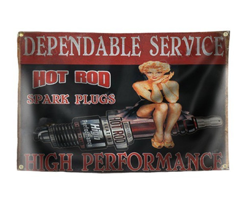 Spark plug pin flagge fahne - pin, up