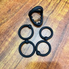 5 Stück Set Schwarz Penisring Silikon Hodenring mehr Erektion Hard Ballstrecher