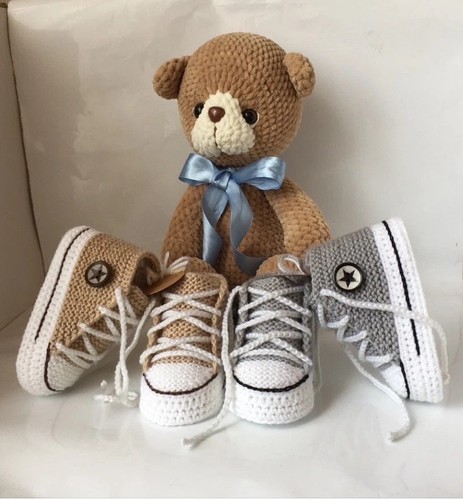 Babyschuhe chucks 5cm grau - chucks,
