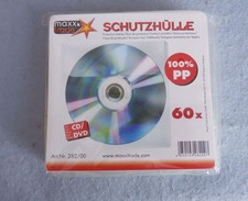 60 CD / DVD Schutzhüllen, Plastikhüllen, Jewel Case, Folie, 100% PP, OVP