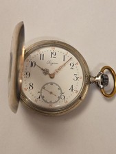 LONGINES aus BERLIN Halb-Savonnette aus 0,800 SILBER Herren Taschenuhr um 1898