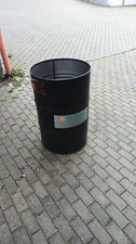 Schwarzes Metallfass – offen – 200 Liter – vielseitig verwendbar