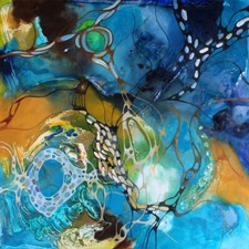 MODERNE MALEREI STRUKTURGEMÄLDE " BORA BORA " Bild  Kunst von Bozena Ossowski