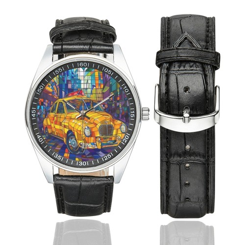 Buntglas taxi uhr - taxi,