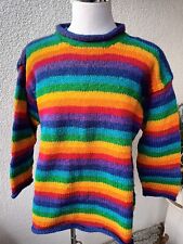 Wollpullover Set  Regenbogenfarben  3-teilig   unisex   Gr. M - L