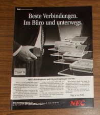 Seltene Werbung NEC NEFAX-200 NEFAX-300  Fernkopierer D4N Cityruf Empfänger 1991