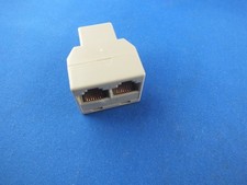 2 x RJ45 LAN Splitter Y Verteiler Adapter Adaptor Netzwerk Ethernet 8-adrig CAT5