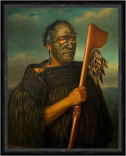 Tamati Waka Nene Gottfried Lindauer Indianer Beil Federn Bemalung Faks_B 02136