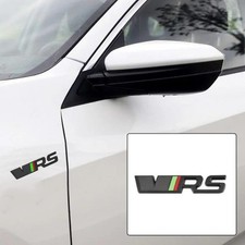1x SCHWARZ VRS 3D Heck Kofferraum Emblem Abzeichen Kit für Skoda Fabia Octavia 