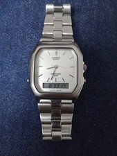 Vintage Casio Quartz AnaDigi AQ 310-W Modul 740 All Stainless Steel