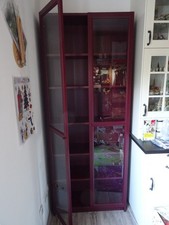 IKEA BILLY / OXBERG Bücherregal Vitrine Vitrinenschrank Rot Regal Bücher Schrank