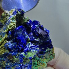 Seltene Azurit XX, Malachit