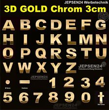 6 Stück 3D GOLD Buchstaben