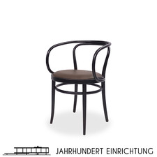 THONET 209 P | Ledersitz Braun Bugholz Schwarz | Designklassiker Stuhl Chair