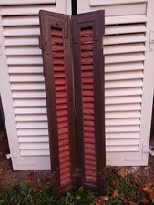 Doppelter Fensterladen - Holz - gebraucht - Höhe 130,5 cm - Breite 20,5 cm