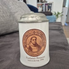 Steinkrug mit zinndeckel - steinkrug,