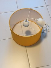 Lampenschirm E27 gelb sonnengelb 30cm rund