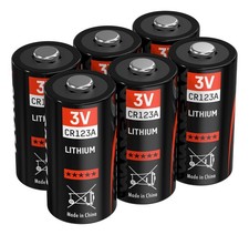 ANSMANN 6x CR123A Lithium Fotobatterie 3V - 6 Stück Photo Batterie CR17335 CR123