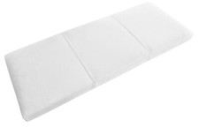 Weiße Echt Leder Bank Auflage