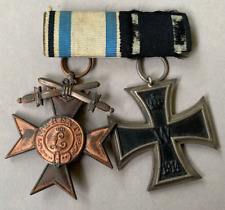2er Ordensspange Bayern mit Eisernen Kreuz 2.Klasse 1914 (3413a)