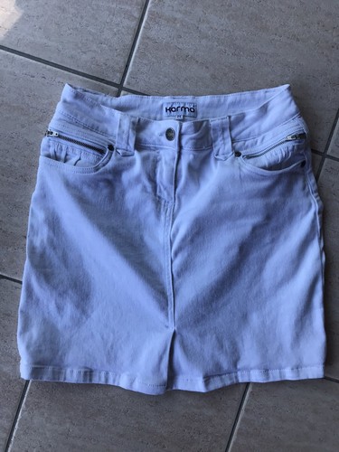 Sexy mini jeansrock weiß mit - sexy,
