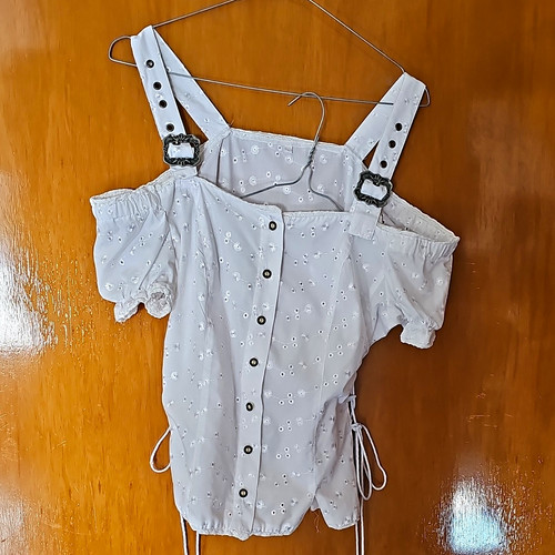Damen trachtenbluse weiß - trachtenbluse,