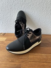 Pollini Sneaker Halbschuh Schwarz mit Metalleffekt Gr. 38 NEU