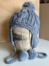 SEEBERGER  Bommelmütze Strickmütze grau unisex  Mützen