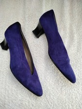 Sergio Rossi Damen Schuhe Gr. 36.5 Lila Wild-Leder-Pumps 