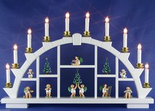 Schwibbogen weiß bestückt