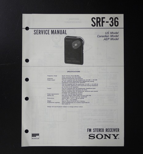Original sony srf walkman - sony,