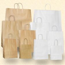 Papiertragetaschen Papiertüten braun weiß Kordel Papier Tragetasche Tüte Shopper