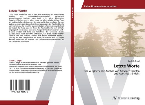Letzte worte sarah engel - letzte,