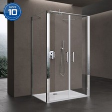 doporro U-Form Dusche Duschkabine 90X90 120X90 Duschabtrennung 8mm ESG mit NANO