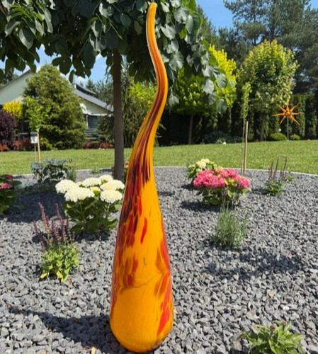 Glass gartenfackel orange xxl - orange,