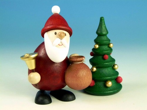 Holzfigur weihnachtsmann mit - holzfigur,
