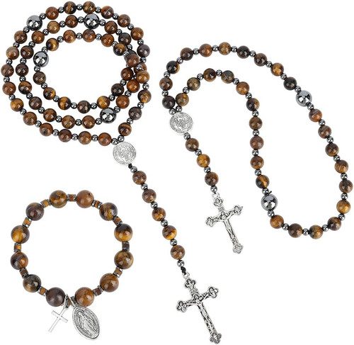 Schmuckset mit lavasteinperlen - schmuckset,
