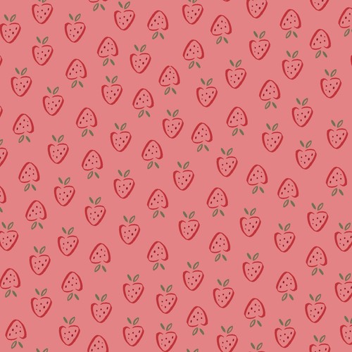 Jerseystoff erdbeeren 5m - jerseystoff,