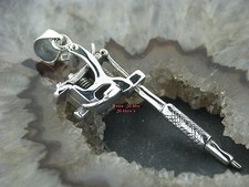 Gothic Silber Ketten Anhänger TATTOOGUN Tattoo Maschine Feingehalt Silber 925