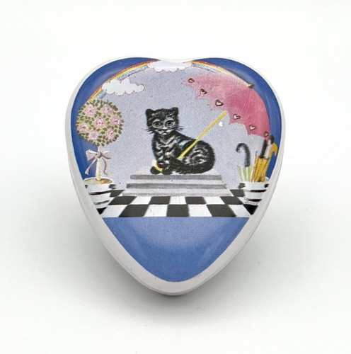 Vintage blechdose katze mit - blechdose,