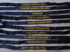 10 Mützenbänder Bundesmarine