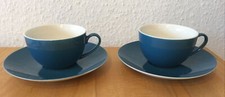 2x Ritzenhoff Flirt Doppio Kaffeetasse Cappuccinotasse mit Unterteller blau TOPP