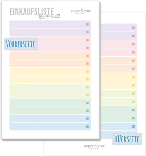 Paper you einkaufsliste - a6,